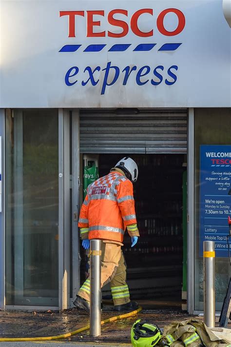 Police And Firefighters At The Scene Of A Blaze In Tesco Barnes Hill