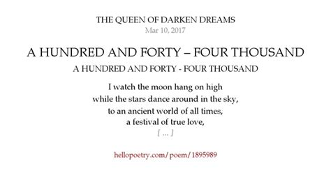 A Hundred And Forty Four Thousand By The Queen Of Darken Dreams