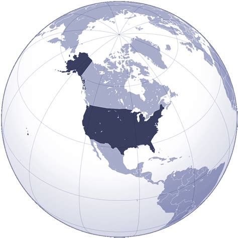 The United States Location On World Map Location Of The United States