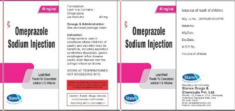 Omeprazol 40 Mg Injection At Rs 30 Piece In Hyderabad Stanex Drugs