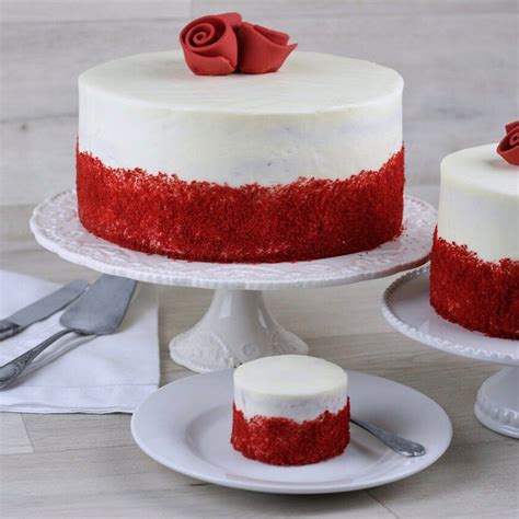 Cake decorators will always tell you to ice a cake in two batches, first a crumb layer and then the more decorative one. red velvet ️ | Cake decorating, Mini cheesecake