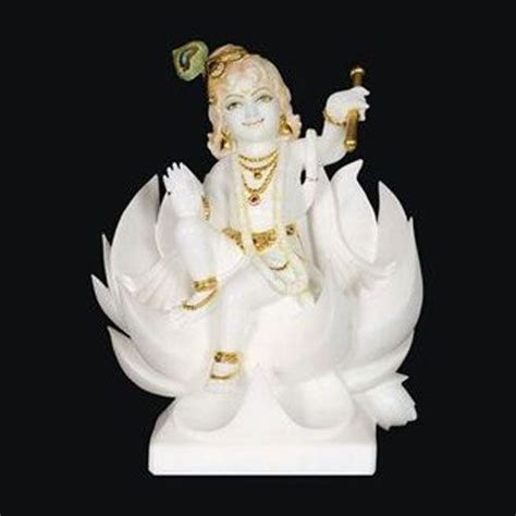 Marble White Bal Gopal Krishna Statue Shri Radha Govind Moorti Bhandar