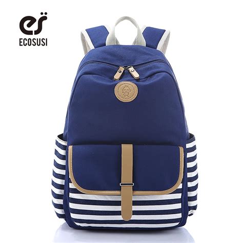 Ecosusi New Canvas Printing Backpack Women School Bags For Teenage