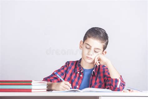 Student Doing His Homework Stock Image Image Of Portrait 109834465