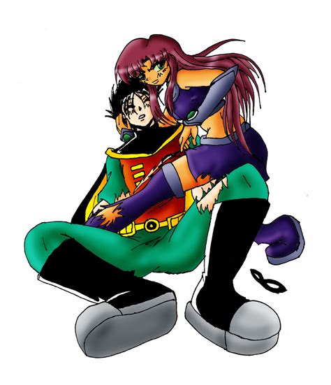 Robin And Starfire Wallpaper Wallpapersafari