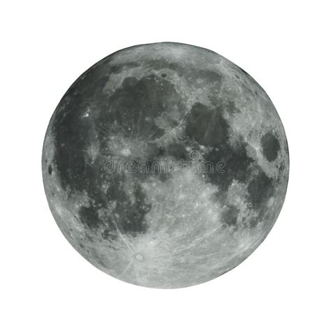 Full Moon Isolated On White Background With Clipping Path
