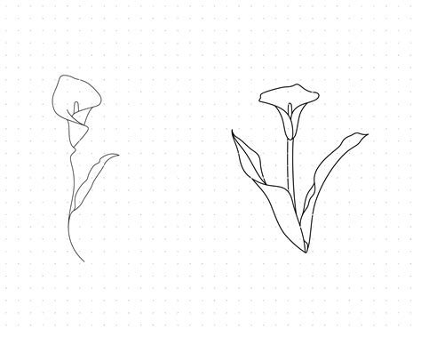 Calla Lily Flower Svg Calla Lily Flower Clipart Calla Lily Etsy Australia