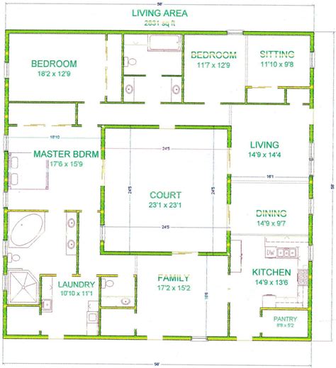 This modern shipping container home is made of shipping container that you see on ships. Moroccan Courtyard House Plans House Plans with Courtyards ...