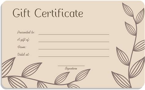 Free Gift Certificate Templates Examples Word Excel Formats