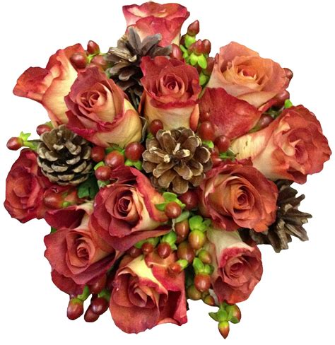 Check spelling or type a new query. Leonardis Roses, Hypericum and Pine Cones | Fall bouquets ...