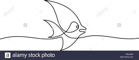 Continuous Line Fish Stock Vector Art And Illustration