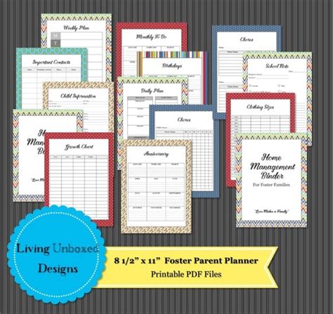 Foster Parent Care Planner Binder Organizer Pages 38 Pages
