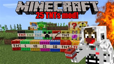 Minecraft 25 Tnts Mod 25 Tnts For Bedrock Youtube
