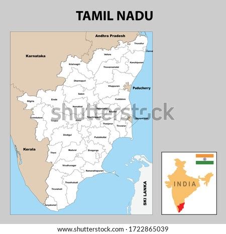 Telangana andhra pradesh tamil nadu kerala map illustration of. Kerala Tamilnadu Border Map : Buy Tamil Nadu Map Book Online At Low Prices In India Tamil Nadu ...