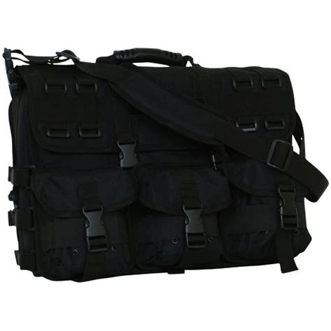 Black Military Molle Tactical Field Laptop Briefcase Shoulder Bag