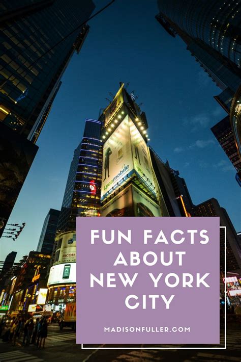 6 Fun Facts About New York City Fun Facts New York City American Travel