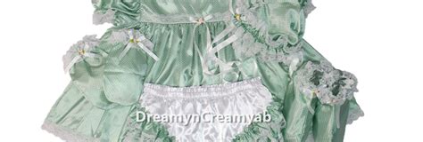 Adult Baby Dots Heavy Satin Dress Full Set Dreamyncreamyab