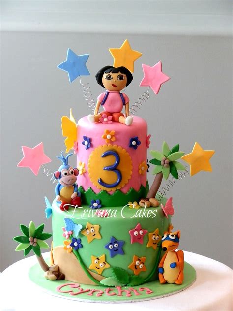 Dora The Explorer Boots And Swiper Cake 7 Childrens Birthday Cakes