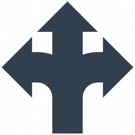 Arrows Directional Road Signs Three Way Icon
