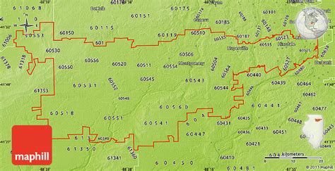 Physical Map Of Zip Codes Starting With 605