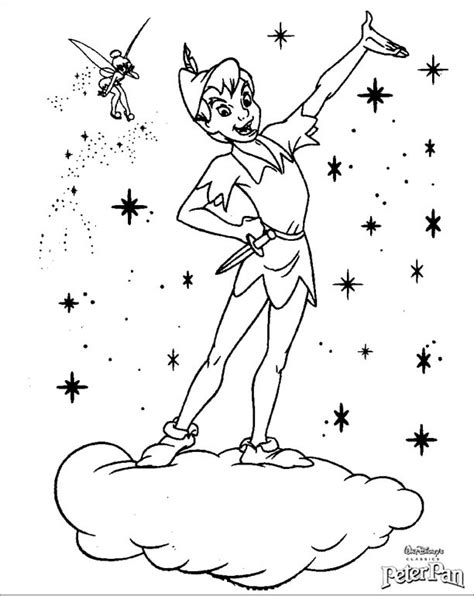 Peter Pan Y Wendy Volando Para Colorir Imprimir E Desenhar Pdmrea