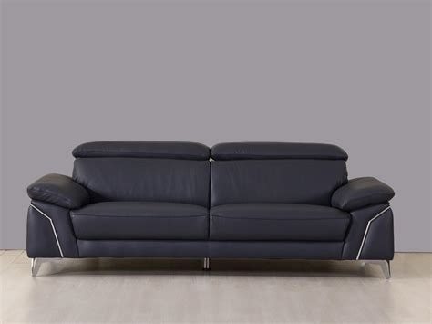 Upholstered in aniline top grain italian leather/leather match is used on the sides and back. Navy Genuine Italian Leather Sofa & Loveseat Contemporary Global United 727 (727-NAVY-2PC)