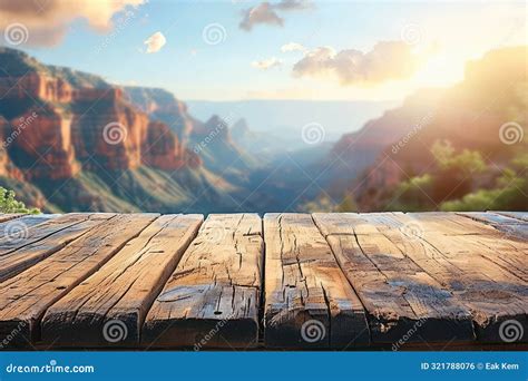 Stunning Sunrise Over Majestic Canyon With Wooden Deck Perfect For
