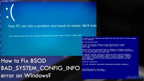 How To Fix BSOD BAD SYSTEM CONFIG INFO Error On Windows