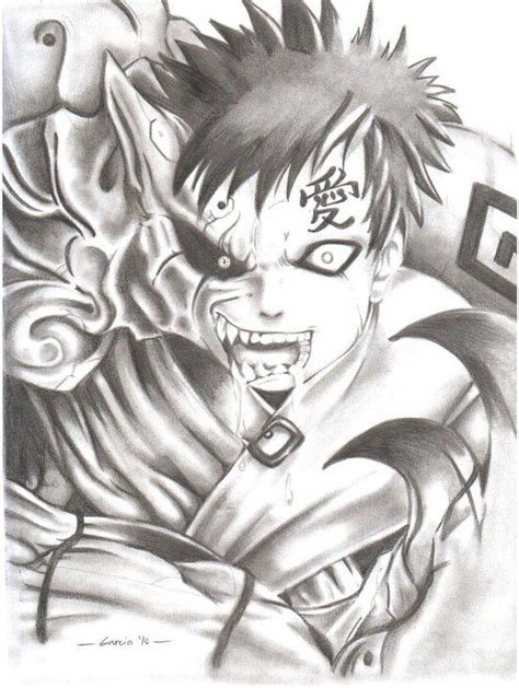 Gaara By Spolarium626 On Deviantart Kakashi Drawing Naruto Sketch