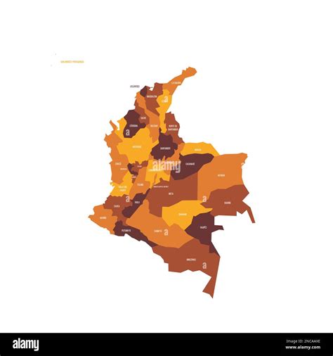 Colombia Political Map Of Administrative Divisions Departments And
