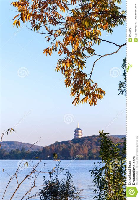 Coastal Landscape Of West Lake Hangzhou China Stock Photo Image Of