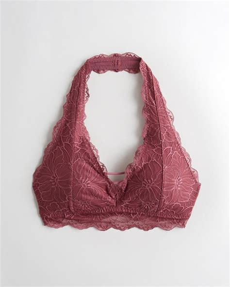 Gilly Hicks Lace Halter Bralette With Removable Pads Gilly Hicks Bralettes