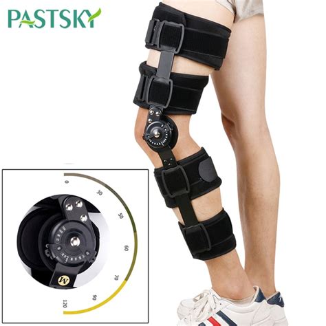 0 120 Degrees Adjustable Hinged Knee Leg Brace Support Medical Grade