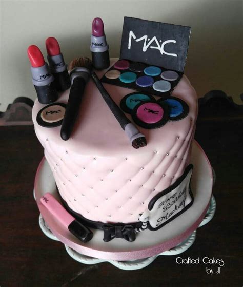 Mac makeup cake | Make up cake, Cake, Cake creations