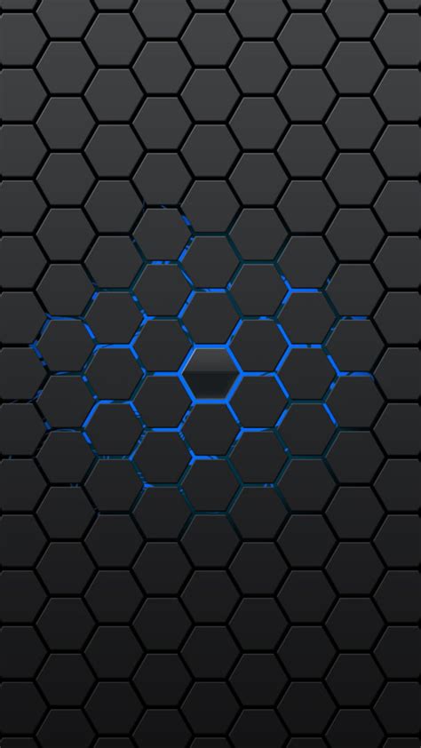 Black And Blue Abstract Wallpaper Gray And Blue Honeycomb Graphic