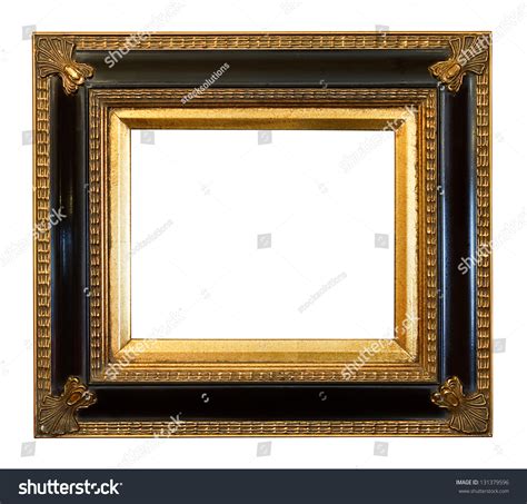 Thick Antique Gold Gilded Picture Frame Stock Photo 131379596