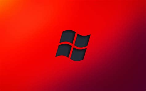 4k Descarga Gratis Minimalismo De Logo Negro De Windows S Rojos