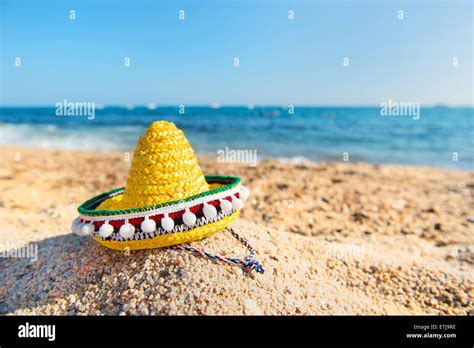 Typical Spanish Sombrero Hat At The Beach Stock Photo Alamy