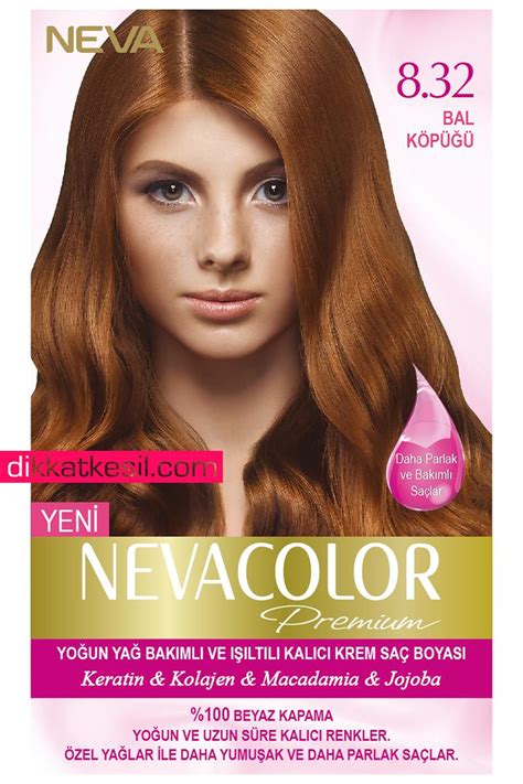 Nevacolor 8 32 Bal Köpüğü Renk Premium Kalıcı Krem Saç Boyası Seti