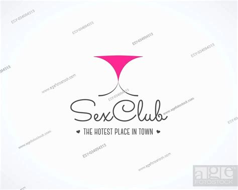 Cute Vector Sex Club Logo And Badge Design Template Sexy Label Stock
