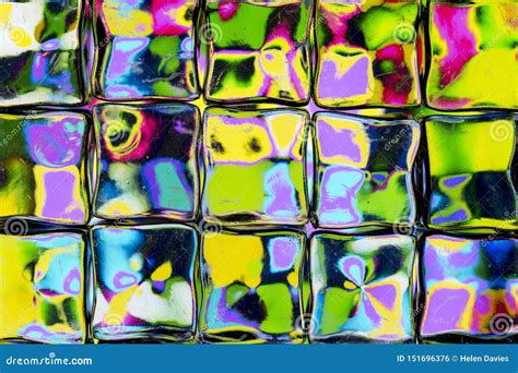 Brightly Colored Glass Block Wall Stock Photo Image Of Color