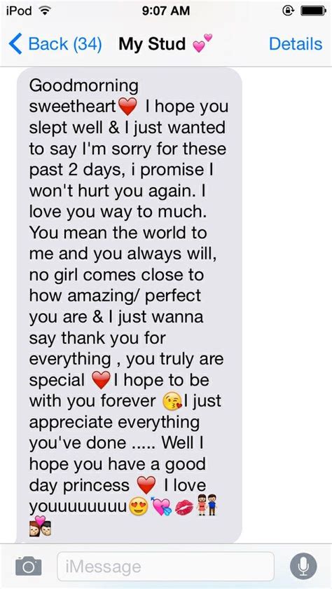 Whenever you want some good morning messages for her to wake up tp and make her smile, this collection has it all for your girlfriend's or wife's happiness for a good day. cute text messages - Google Search | Message for boyfriend ...