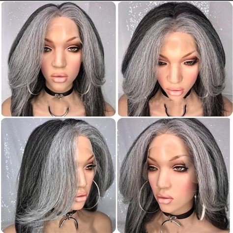 Gray Lace Front Human Hair Wigs Silver Grey Human Hair Wigs Lace