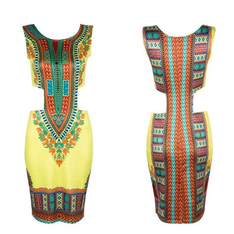 2017 Hot Sell Fashion Summer Women Dress Traditional African Print Dashiki Bodycon Sexy