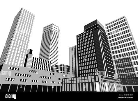 City Background Black And White Cartoon