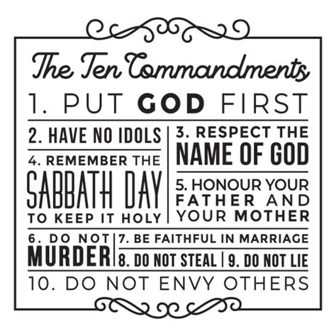 10 Commandments Svg