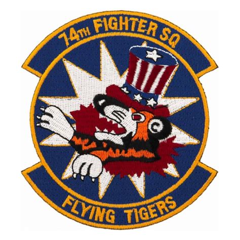 Air Force 74th Fighter Squadron Flying Tigers Patch Flying Tigers Surplus