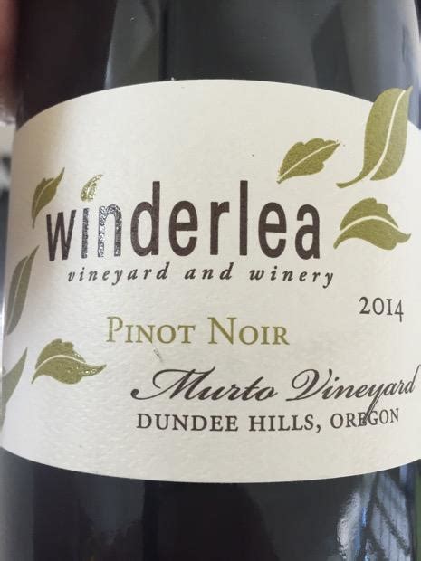 Maybe you would like to learn more about one of these? 2014 Winderlea Pinot Noir Murto Vineyard, USA, Oregon ...