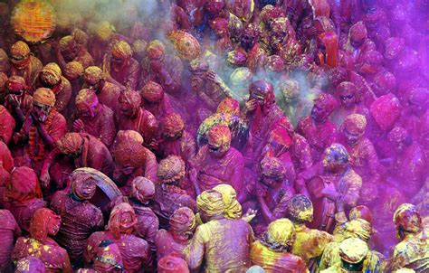 Holi Celebrations Begin In India With Local Festival