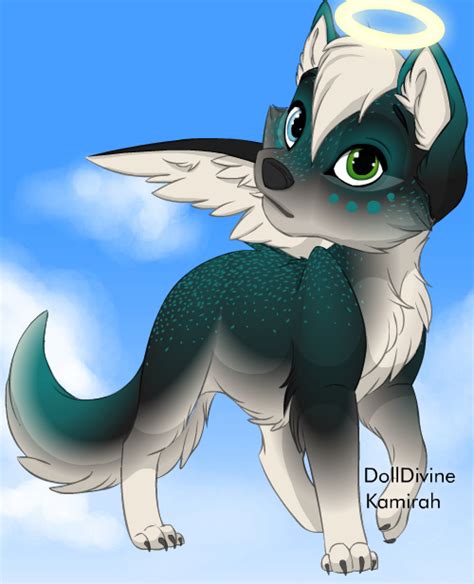 Nights The Cute Angel Wolf Pup By Shadianathehedgehog On